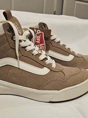 Vans Men's Suede Mid-Top Sneakers in Light Brown